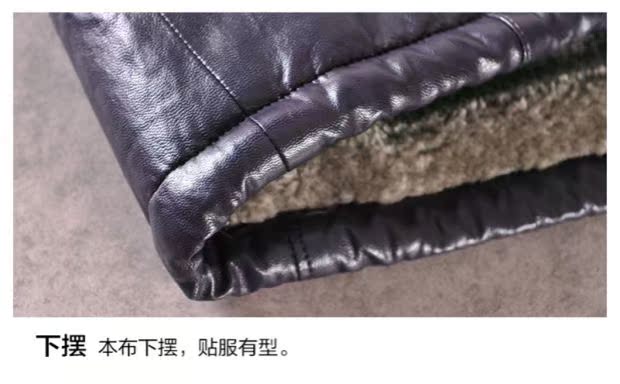 Mùa đông nam ve áo PU da áo khoác da cộng với nhung dày ấm cổ áo cổ áo lông xe máy áo khoác vest nam