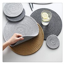 Place mat anti-scalding mat washable insulation mat ins hand-woven sand pot mat coaster Western placematte plate mat bowl mat