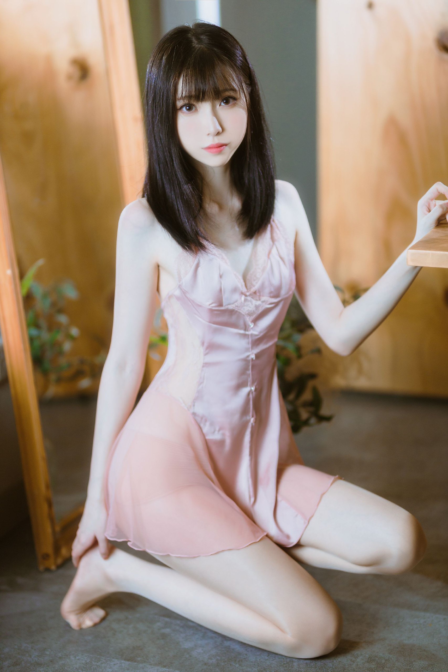 许岚LAN 半透粉纱