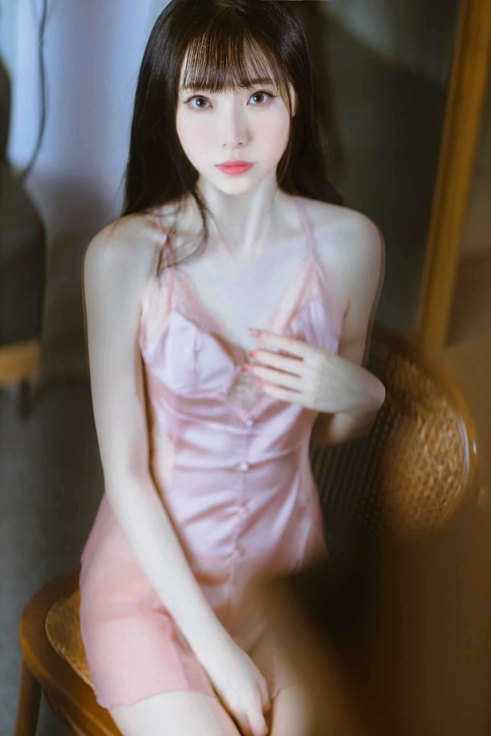 许岚LAN 半透粉纱