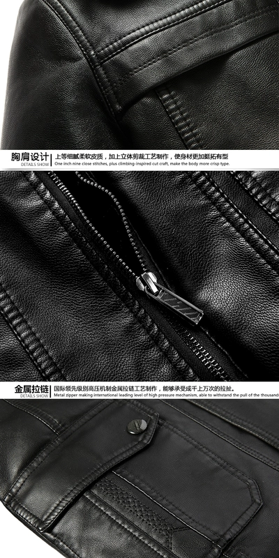 Da trung niên và dài hạn da nam cổ áo lông cộng với nhung dày cha mặc áo khoác nam mùa đông trench coat