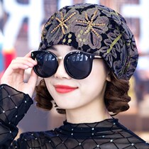 New gauze towel hat wild thin section net red breathable Baotou hijab fashion simple headdress long head cover square towel