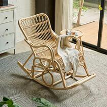 Rocking Chair Adults Outdoor Home Balcony Casual Lounges Living-room Single Free Rattan Chic Sloth Chair Nordic Day Style