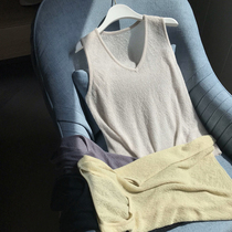 World too worthy Xodgz custom worsted cashmere osmanthus needle Joker V-neck vest female solid color summer