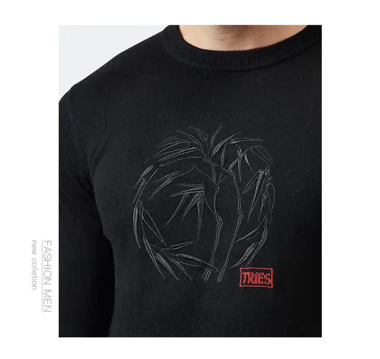 Áo len nam tài năng 2019 mùa thu mới áo thun cổ tròn áo len nam hàng đầu cửa hàng áo len chính thức - Kéo qua shop đồ nam