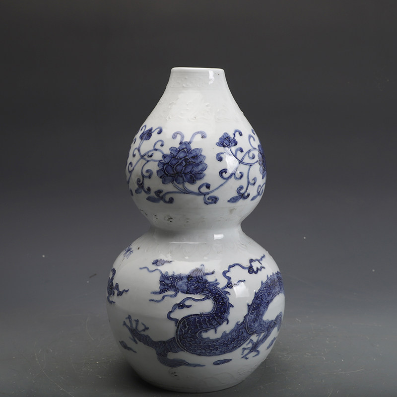 成行売切】青花龍文梅瓶 高39cm【無底價】中国古玩骨董GF1685