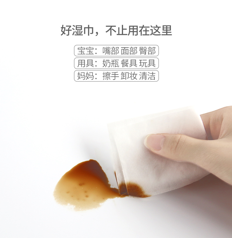 Bàn tay trẻ em Rushan (LUSN) nhập khẩu bông lau Mỹ sơ sinh cotton cầm tay 20 rút đơn - Khăn ướt các loại khăn giấy ướt bán chạy