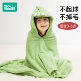 Детское банное полотенце, плащ с капюшоном, банный халат, хлопковое коралловое бархатное демисезонное средство детской гигиены для новорожденных