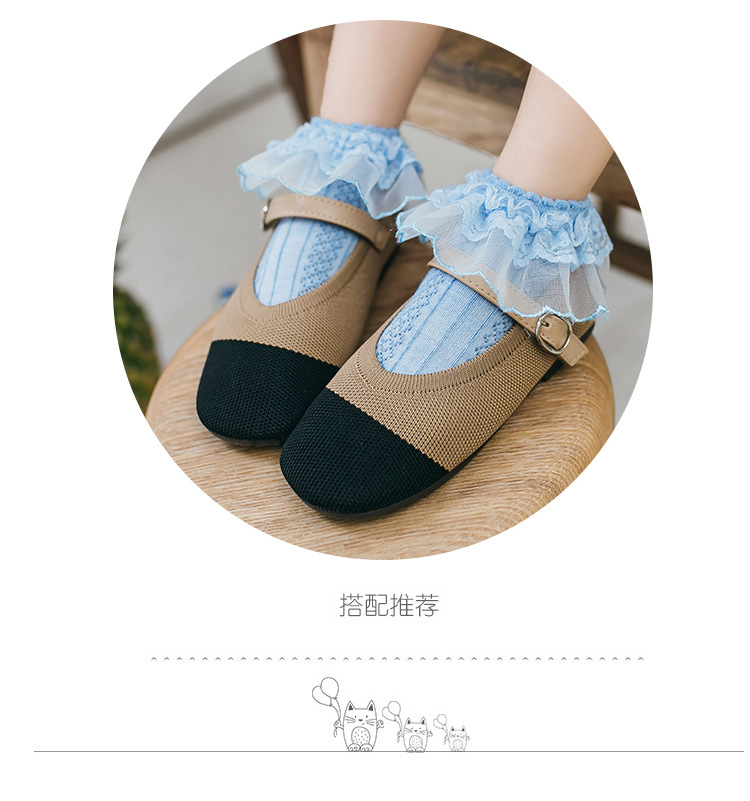 Mùa xuân và mùa hè mỏng trẻ em vớ ren vớ cotton Phiên bản Hàn Quốc của vớ thủy triều cô gái thoáng khí lưới ren bên vớ công chúa - Vớ đồ bé trai