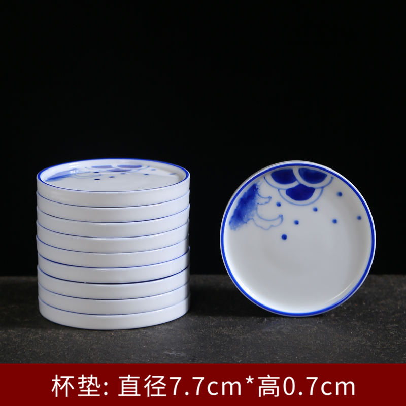 Hand - made ceramic cups insulation pad creative Japanese teacup saucer plate mat tea cup tea accessories tea set