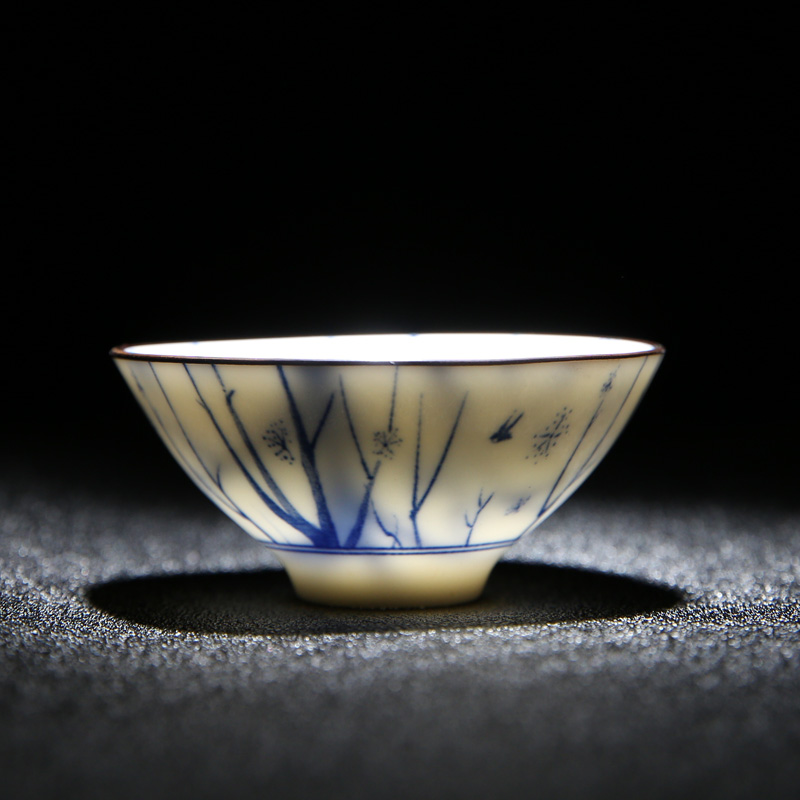 Suet jade pad printing of blue and white porcelain tea sets kung fu tea teapot teacup tea tea tea to wash the whole box