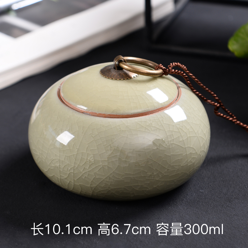 Elder brother up with sealing ceramic tea caddy fixings box travel warehouse storage tank pu 'er tea pot POTS of tea packaging