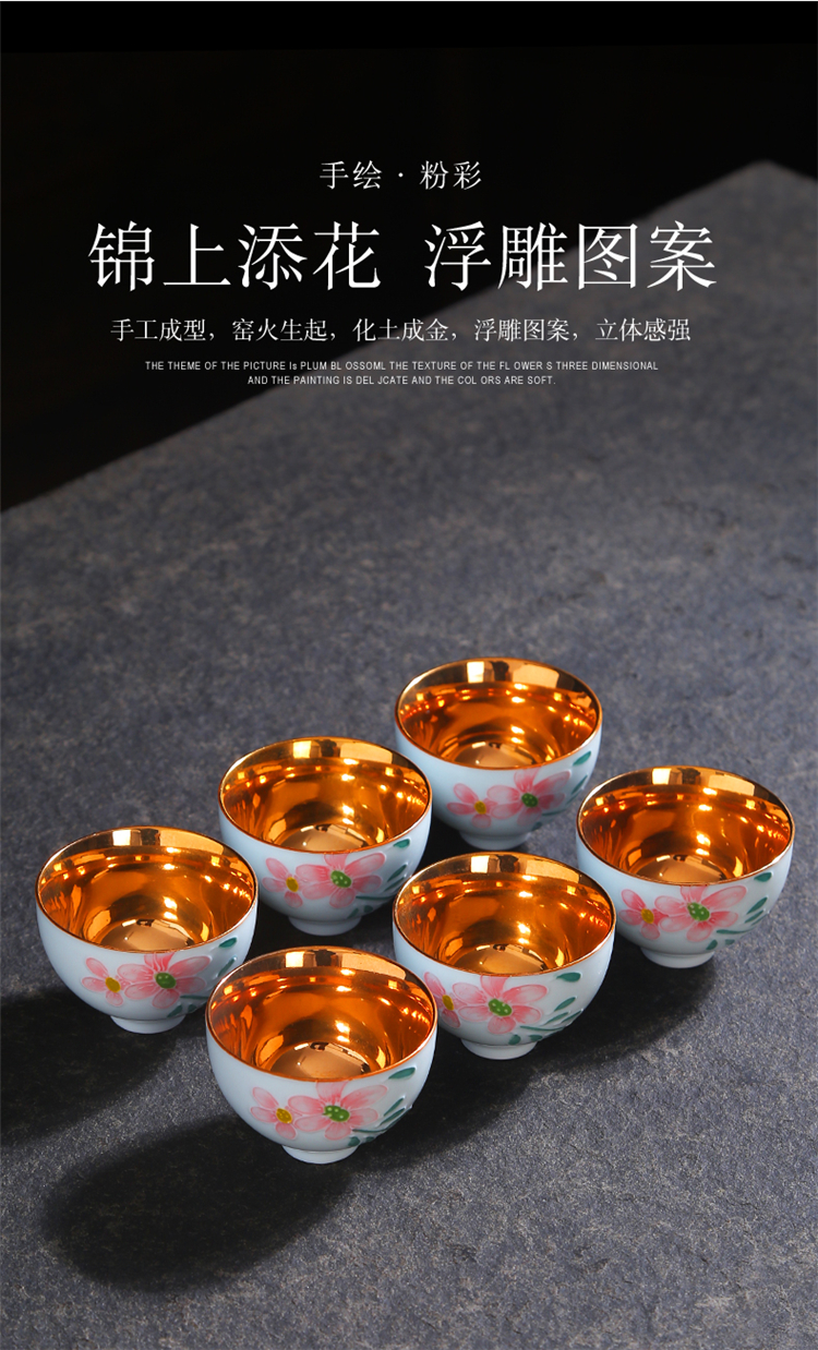 Hand made blue and white porcelain ceramic cups kung fu small single CPU master cup tea sets tea cups to use sample tea cup
