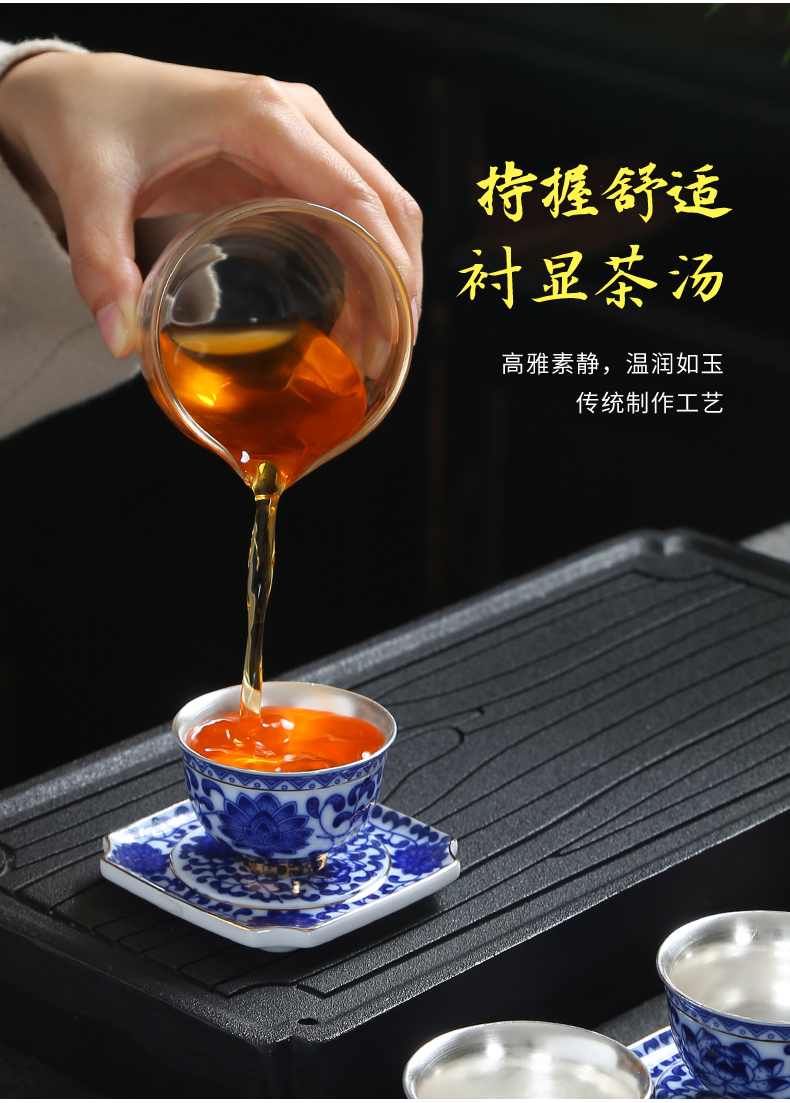 Jingdezhen ceramic temperature wine pot is very hot hip flask glass antique Chinese kung fu tea cup rice wine liquor cup