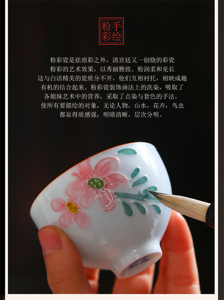 Hand made blue and white porcelain ceramic cups kung fu small single CPU master cup tea sets tea cups to use sample tea cup