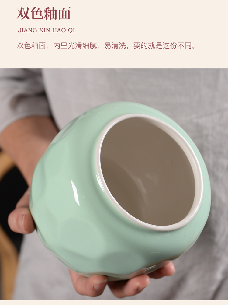 Ceramic violet arenaceous caddy fixings creative tank kung fu tea set household tea accessories moistureproof China red tea pot