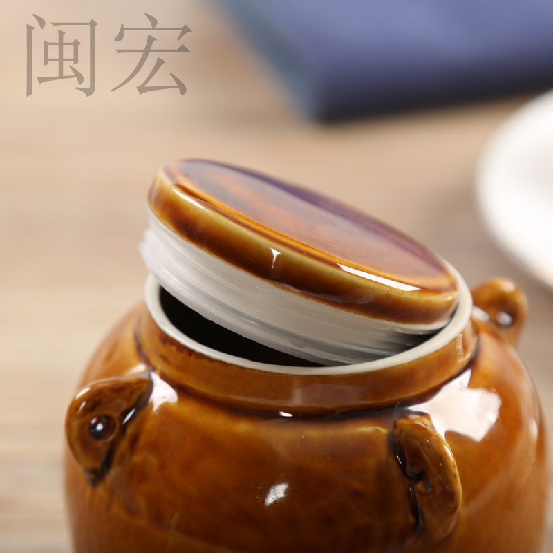 Restore ancient ways the tea pot sealing ceramic honey pot dry pickles upper pot dry grain storage tank