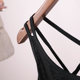 Summer outer wear ice silk thin modal cross beautiful back camisole women's layer slim bottoming shirt ສີດຳ