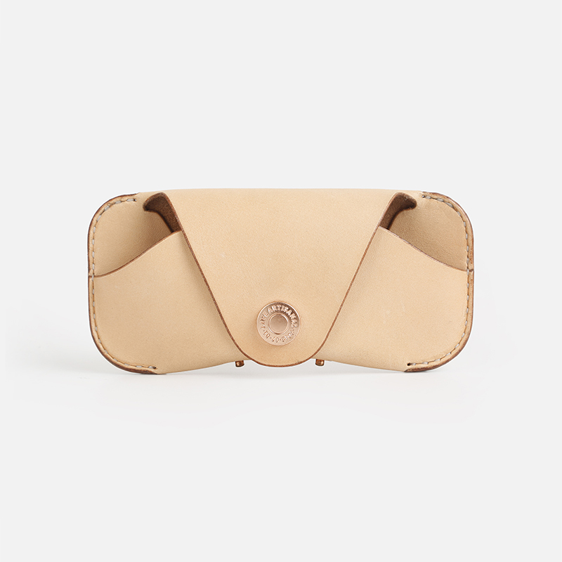 Craftsman Line Lineartisanal Vegetable Tanned Leather Copper Buckle Original Color Glasses Case Sunglasses Case