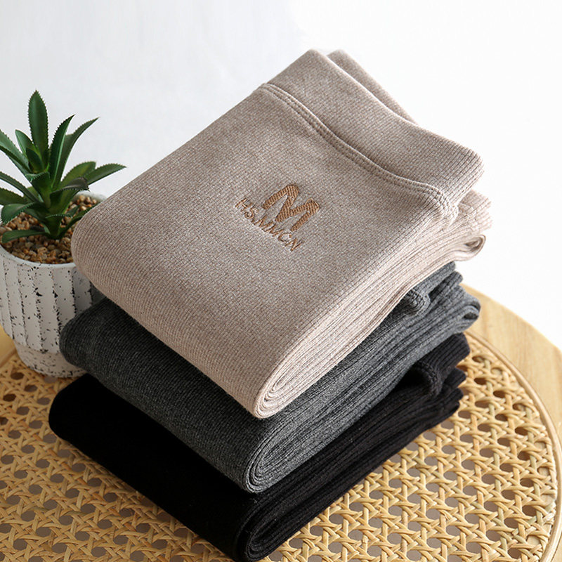 Girls' inner pants outer wear autumn and winter children's cotton thickened thread autumn thin velvet gray middle-aged children's autumn children's pants