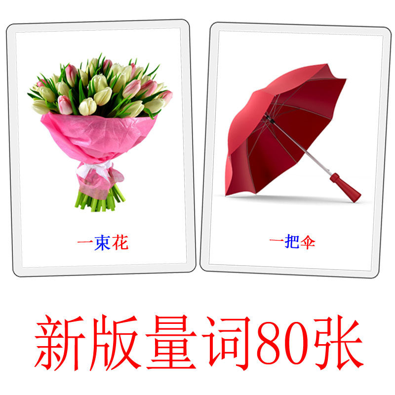 幼儿童小年级说话词语量词学习卡片自闭症教材宝宝说话训练卡