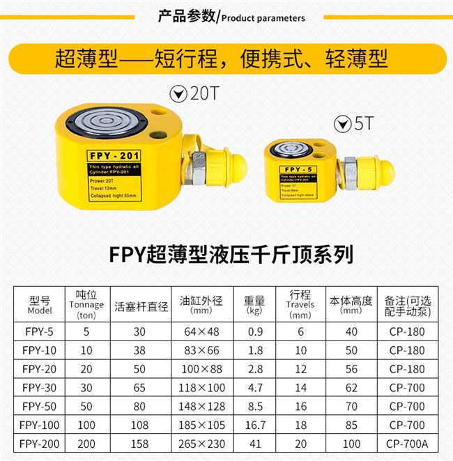 Giắc thủy lực riêng Xy lanh dọc thủy lực Đầu thủy lực Đầu cắm điện Công cụ nâng thủ công hàng đầu