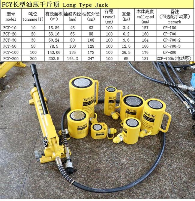 Kích thủy lực 50 tấn Công cụ nâng xi lanh lớn