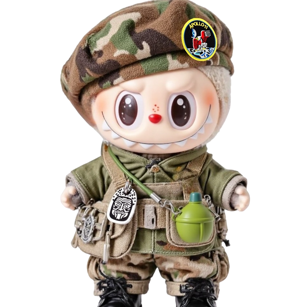 一二三代拉布布labubu搪胶站姿玩偶特种部队娃衣套装超值入手_潮玩娃衣_淘宝游戏网