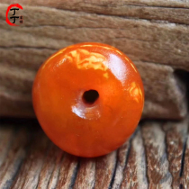  Natural handed down antique old beeswax hand skewers Worry-free red skin fidelity old wax cake hand skewers round beads and dates