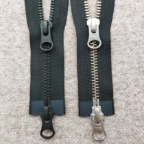 Double opening YKK No. 5 metal original jacket two-way copper zipper jacket leather zipper down jacket long placket