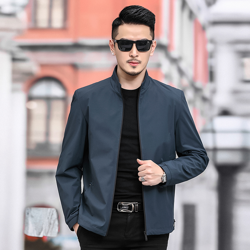 Men's jacket jacket jacket blouses for leisure business youth dads Spring and autumn 100 hitch a handsome men's fashion to lead new trends