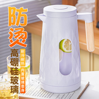 Glass Cold Water Pitcher, High Temperature Resistant, Household Tea Brewing Kettle, Large Capacity Cold Water Jug, Juice Beverage Pitcher, Hot Water Teapot