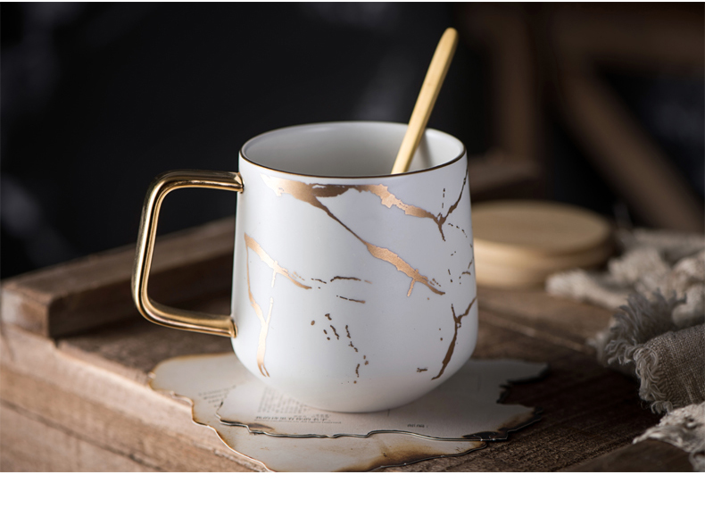 Nordic ceramic mugs ins creative theme couples contracted up phnom penh household cup with cover run water cup