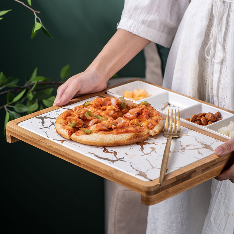 Creative steak knife and fork dish suits for home restaurant ceramic plate flat lovers beefsteak plate tableware