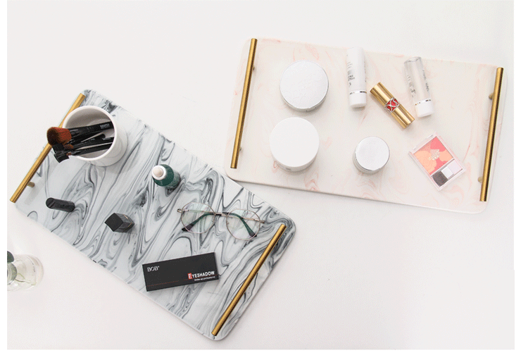 Nordic marble tray jewelry set to receive pallet ceramic snack cakes for household fruit bowl tea cup dish