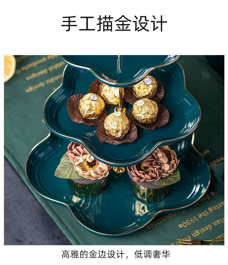 European light fruit bowl home sitting room key-2 luxury up phnom penh ceramic double layer cake plate of three the layers of afternoon tea dessert cutlery sets