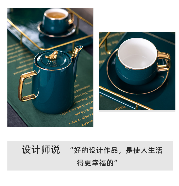 Coffee cup small European - style key-2 luxury contracted see colour and high - grade ceramic household English afternoon tea tea cup set