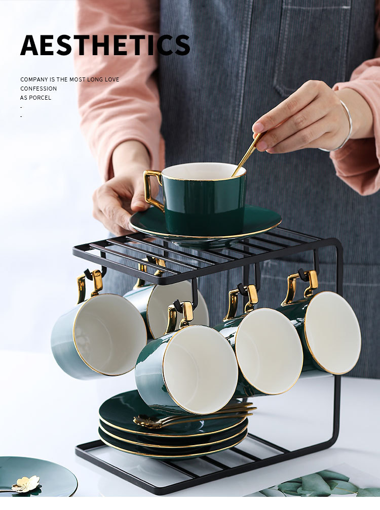 Coffee cup small European - style key-2 luxury home up phnom penh ins wind ceramic cups and saucers suit office afternoon tea cups