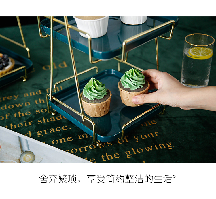 Double dessert table furnishing articles show ceramic cake tray was buffet tea wedding table afternoon tea heart