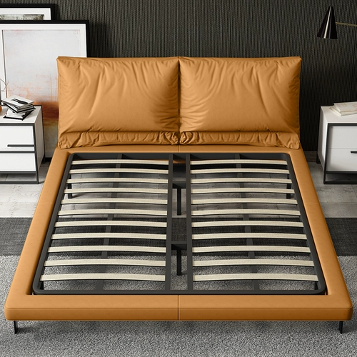 Nordic INS в стиле кожаная кровать кожаная двуспальная двуспальная кровать современная минималистская итальянская лорда спальня свадебная кровать 1,8 метра 1,8 метра