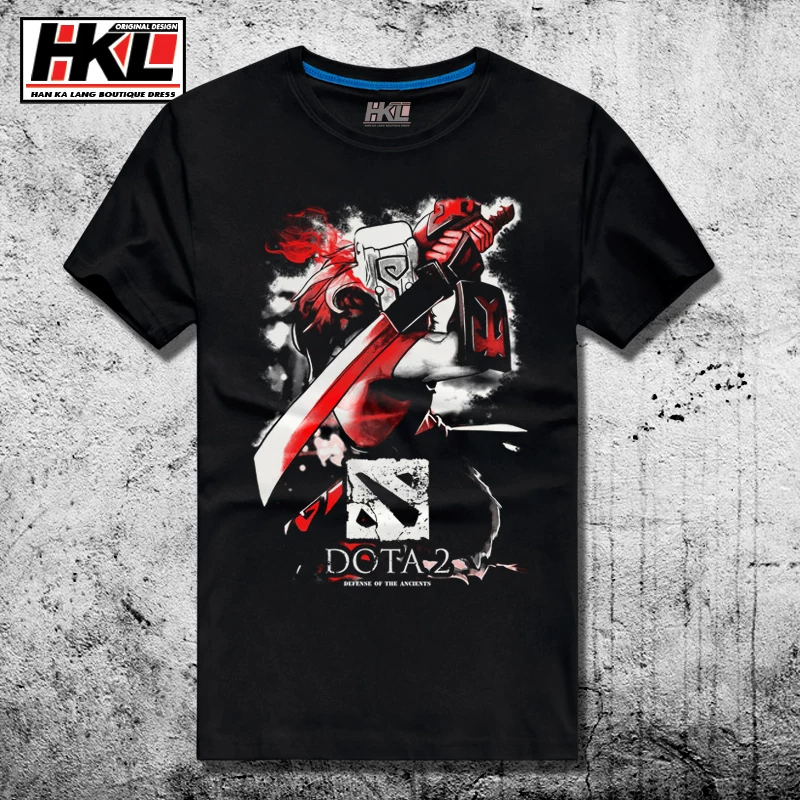 Канкарон Dota 2 Ink Ink Dark DOTA2 Одежда Hall Phantom Phantom Shadow Demon Мужская хлопковая футболка с коротким рукавом T-под