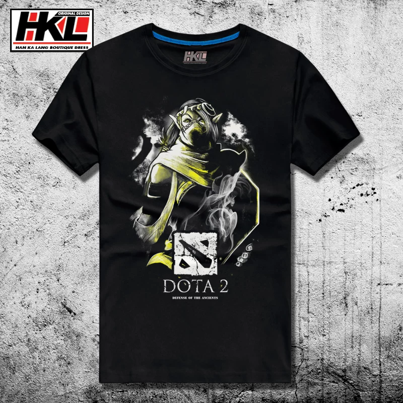 Канкарон Dota 2 Ink Ink Dark DOTA2 Одежда Hall Phantom Phantom Shadow Demon Мужская хлопковая футболка с коротким рукавом T-под