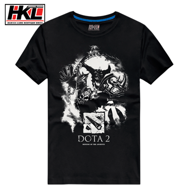 Канкарон Dota 2 Ink Ink Dark DOTA2 Одежда Hall Phantom Phantom Shadow Demon Мужская хлопковая футболка с коротким рукавом T-под