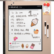 Magnetic refrigerator magnet magnetic note board erasable kitchen household student memo reminder message board writing board