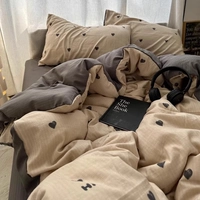 Хлопковый комплект, пододеяльник для школьников, простыня, 4 предмета, 3 предмета