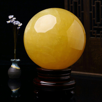 Citrine ball ornaments Zhaocai Feng Shui dribbling ball natural yellow crystal ball living room ornaments business gifts