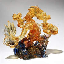 Dragon ornaments glass crafts Zhaocai town house business business Xinglong ornaments opening gifts new house gifts to move practical