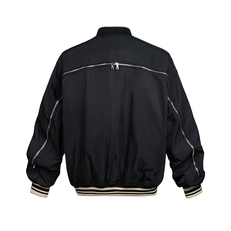 Dries Van Noten Back Zip Nylon, Loose Short Baseball Cotton