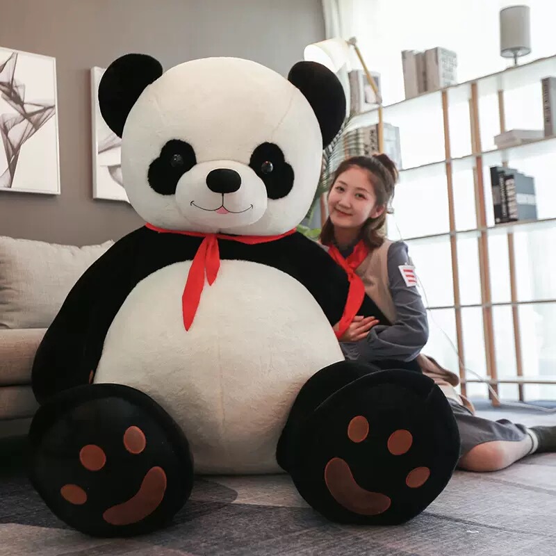 Large Panda Plush Toy Black and White Panda Huggable Panda Doll Children's Comfort Doll Gift Large Panda Plush Toy Black and White Panda Huggable Panda Doll Children's Comfort Doll Gift