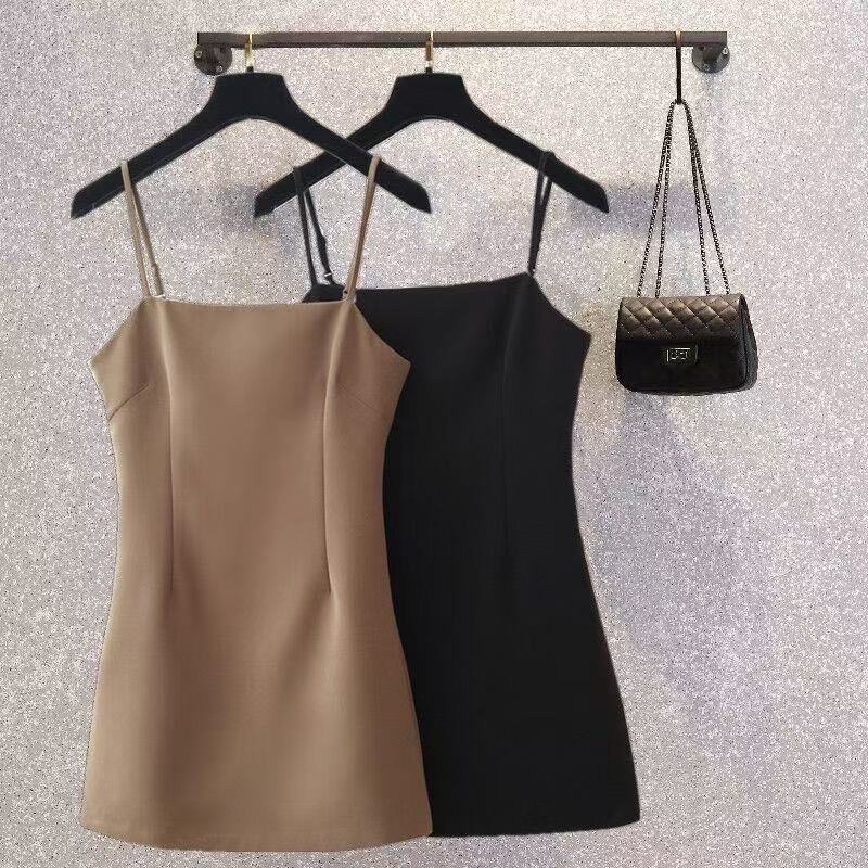 Black Suit Fabric Slip Dress for Women 2026 Summer Petite Inner Wear Short Skirt Short Dress Little Black Dress Black Suit Fabric Slip Dress for Women 2026 Summer Petite Inner Wear Short Skirt Short Dress Little Black Dress